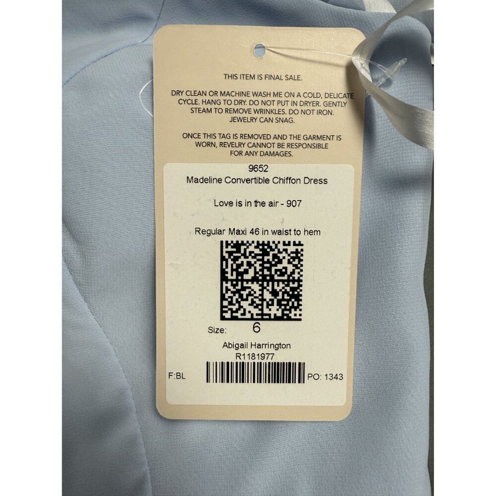 NWT Revelry Madeline Convertible Chiffon Dress Size 6 Regular $228 - Picture 8 of 10